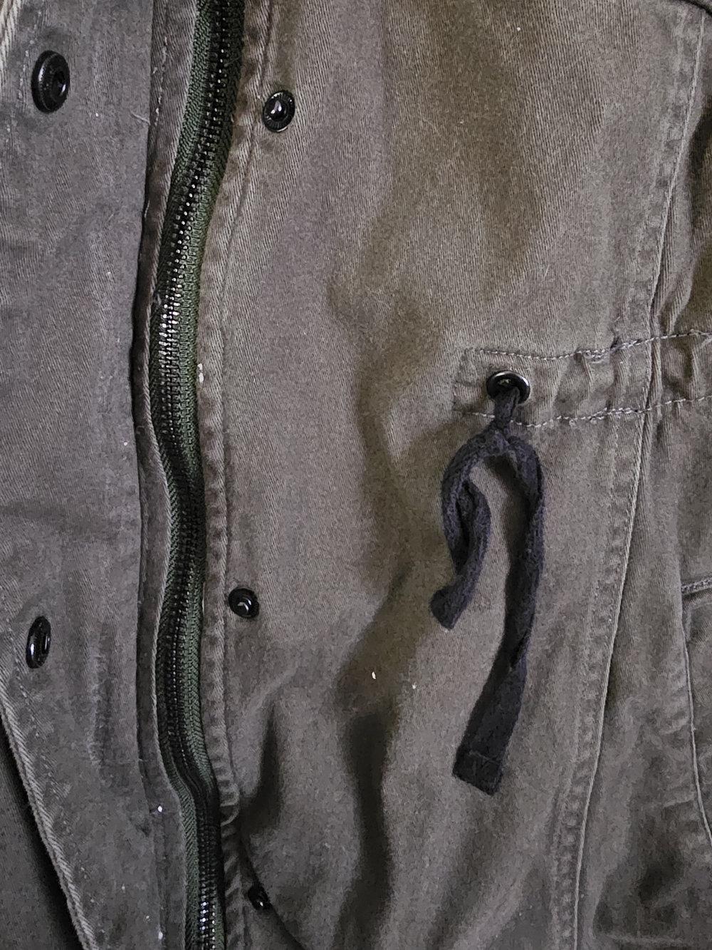 torrid Olive Green Utility Anorak with Black Lace Shoulders - Picture 4 of 5